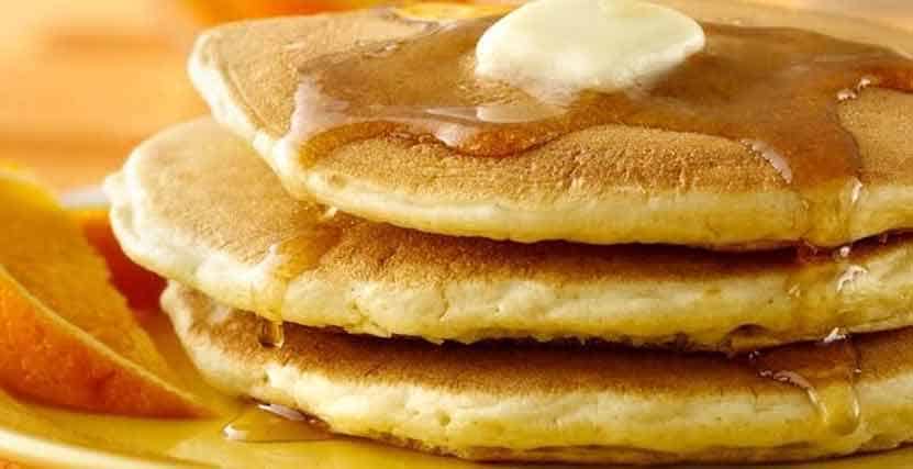 Pancake stack with butter