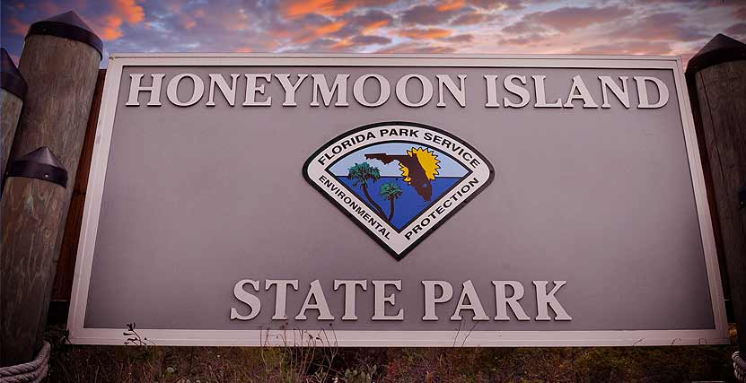 Beach Wedding Honeymoon Island State Park Sign