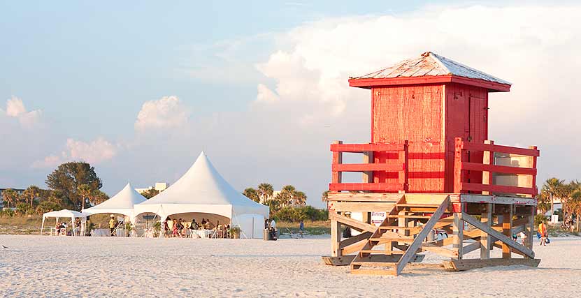 Beach Wedding Sand Key Tent