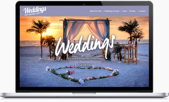 Weddings on Sand Key Website Screen Shot