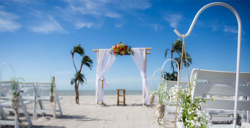 Ceremony Set up on Sand Key Beach