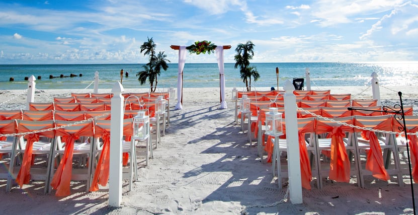 Beach Wedding Ceremony on Honeymoon Island by Shannon Livingston