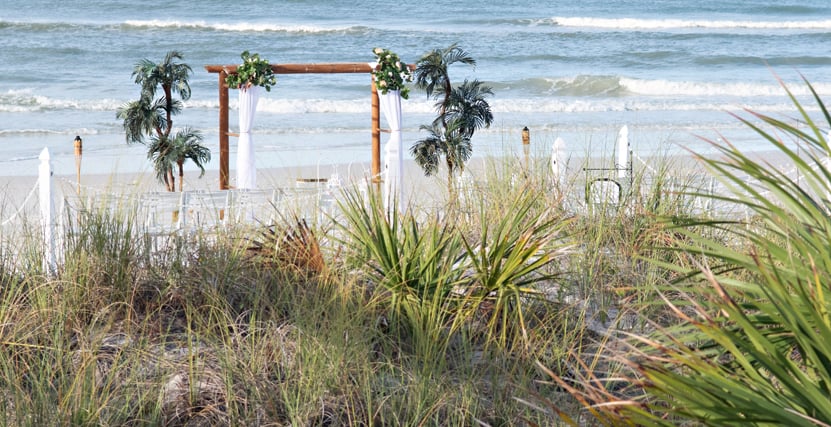 Honeymoon Island Wedding Setup by Shannon Livingston